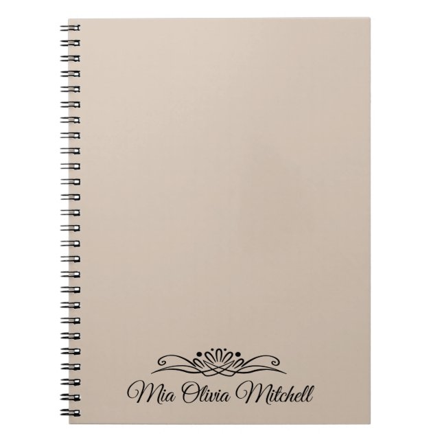 Trend Color - Soft Taupe Name Notebook (Front)