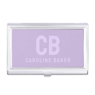 Trend Color Soft Violet Business Card Holder