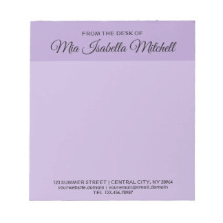 Trend Color - Soft Violet Business Notepad