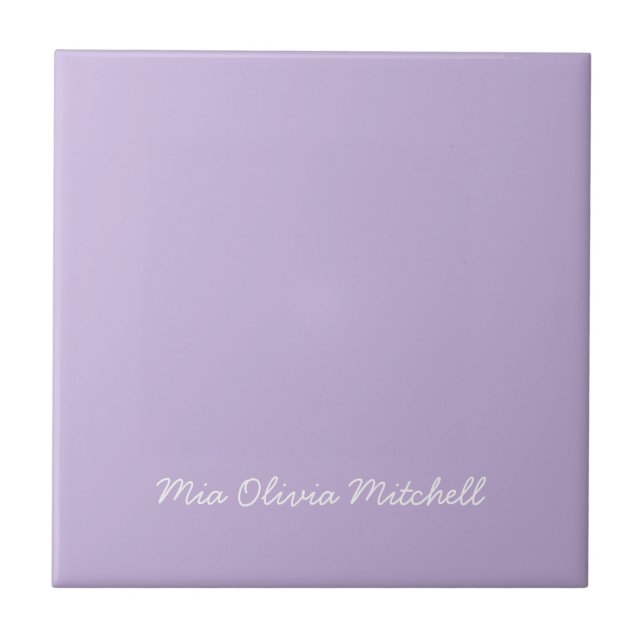 Trend Color - Soft Violet Ceramic Tile (Front)