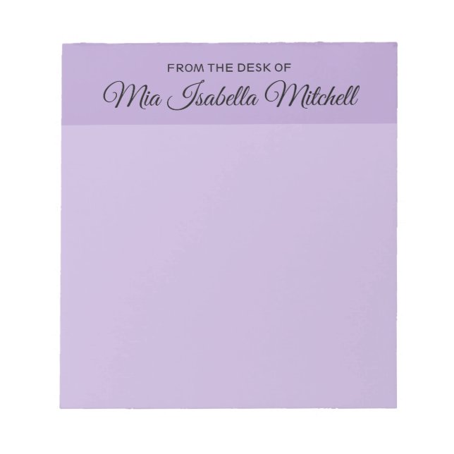 Trend Color - Soft Violet Classic Notepad (Front)