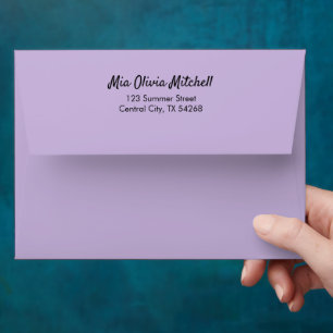 Trend Color - Soft Violet Customizable Envelope