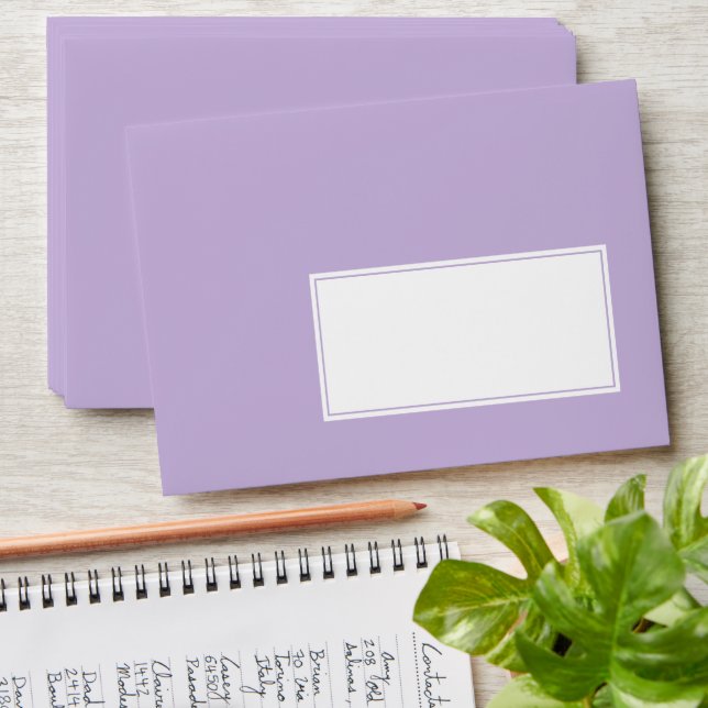 Trend Color - Soft Violet Customizable Envelope (Stacked)