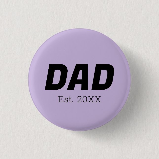 Trend Color - Soft Violet Dad Button (Front)