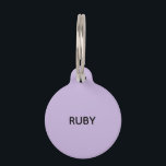 Trend Color Soft Violet Help Pet ID Tag<br><div class="desc">Introducing the trendy spring color: Soft Violet. Help Me Pet ID Tag with customizable name, text and phone number. Its simple and clean design in solid colors offers a timeless appeal, perfect for adding a touch of color to your everyday essentials. Explore our spring trend colors for more products in...</div>