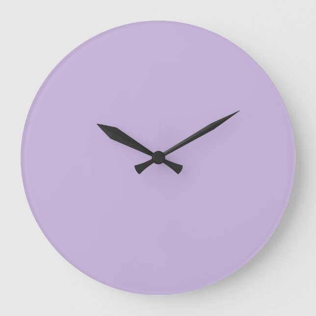 Trend Color Soft Violet Large Wall Clock (Front)