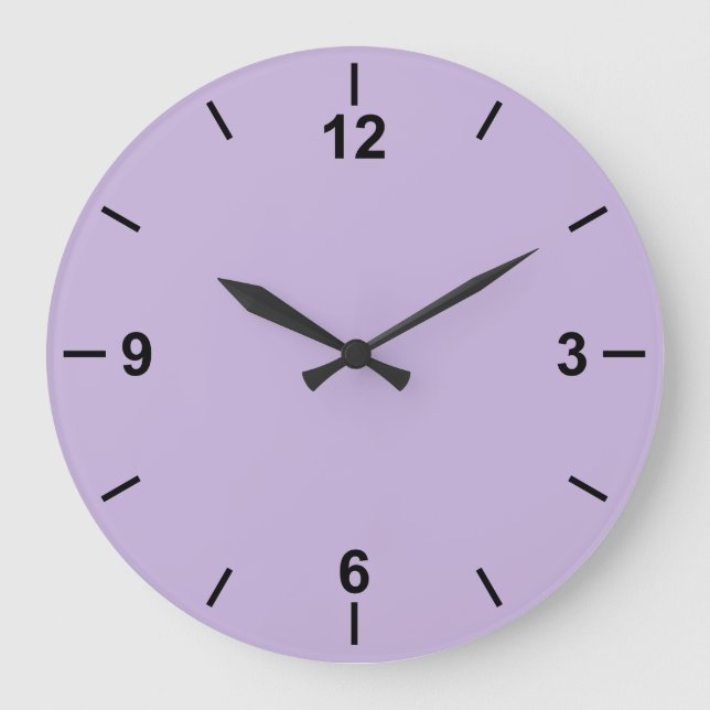 Trend Color Soft Violet Large Wall Clock (Front)