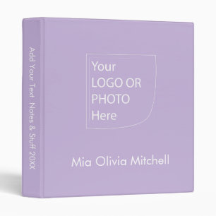 Trend Color - Soft Violet Logo 3 Ring Binder