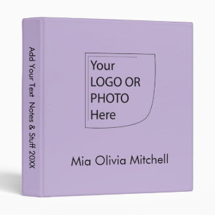 Trend Color - Soft Violet Logo 3 Ring Binder