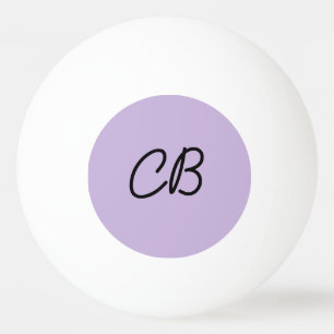 Trend Color Soft Violet Monogram Ping Pong Ball