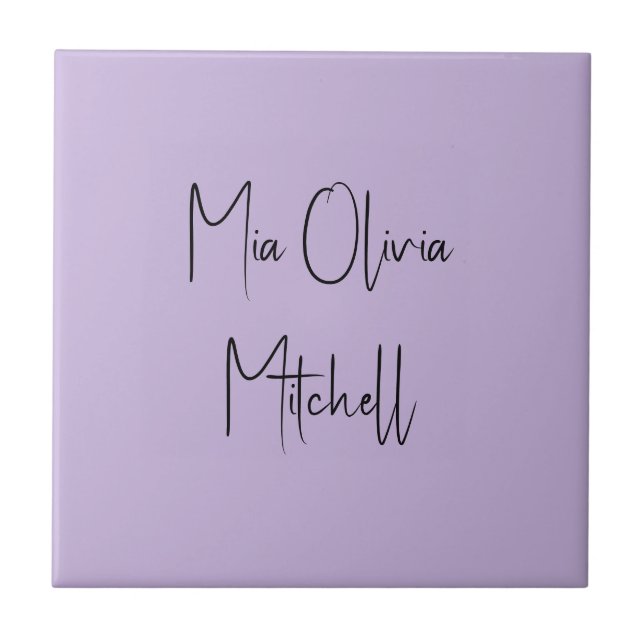 Trend Color Soft Violet Name Ceramic Tile