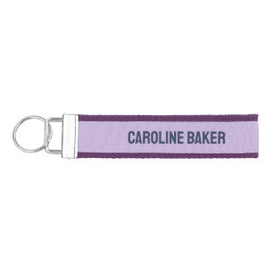 Trend Color Soft Violet Name Wrist Keychain
