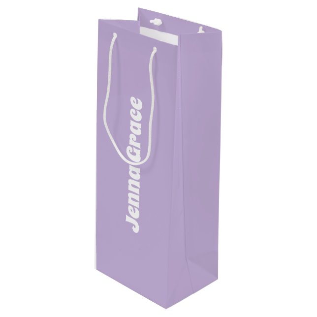 Trend Color - Soft Violet Wine Gift Bag (Front Angled)