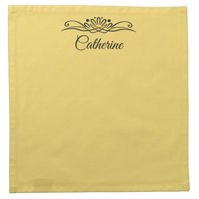 Trend Color Soft Yellow Cloth Napkin (Front)