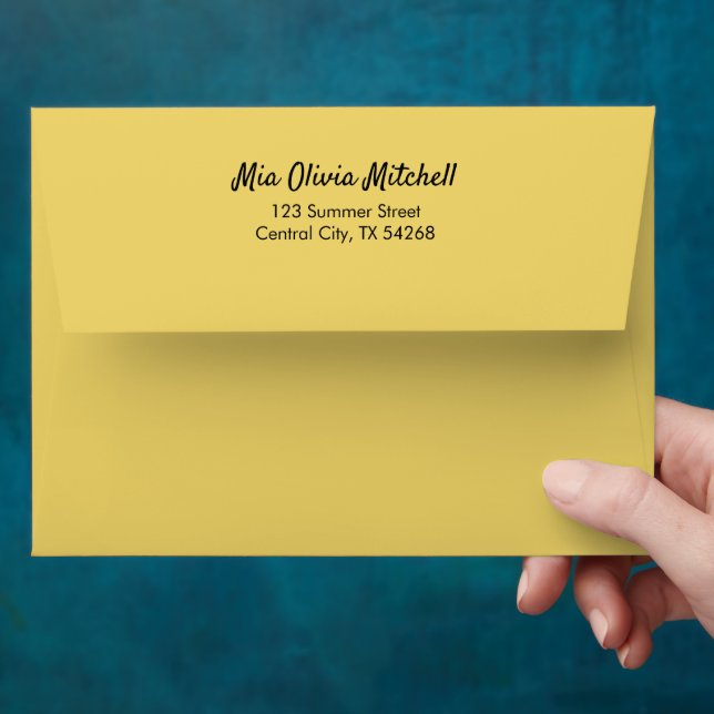 Trend Color Soft Yellow Customizable Envelope (Hand)