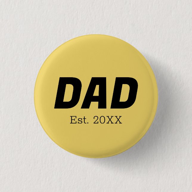 Trend Color - Soft Yellow Dad Button (Front)