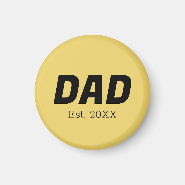 Trend Color - Soft Yellow Dad Magnet (Front)