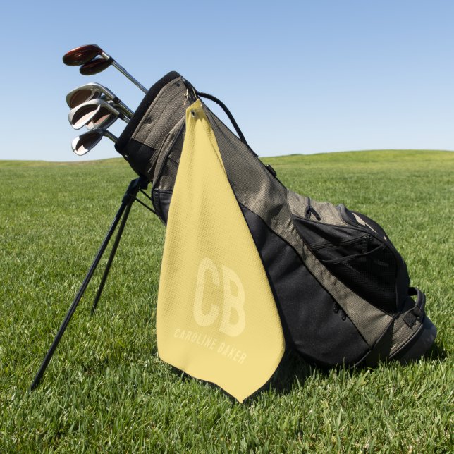 Trend Color Soft Yellow Golf Towel (Green)