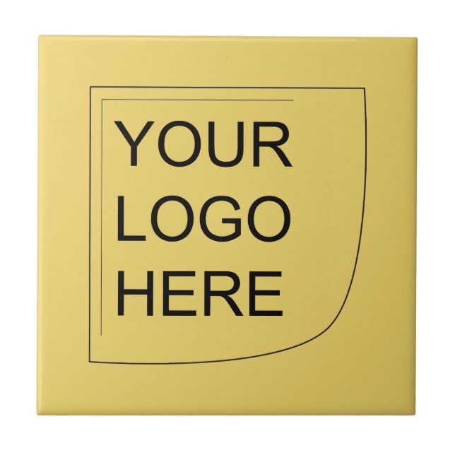 Trend Color  Soft Yellow - Logo Ceramic Tile (Front)