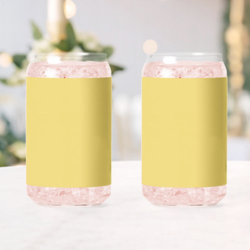Trend Color Soft Yellow Minimalist Can Glass 