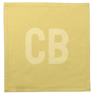 Trend Color Soft Yellow Monogram Cloth Napkin