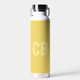 Trend Color Soft Yellow Monogram Water Bottle
