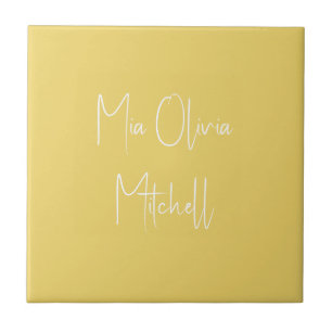 Trend Color Soft Yellow Name Ceramic Tile