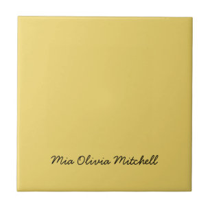 Trend Color - Soft Yellow Name Ceramic Tile
