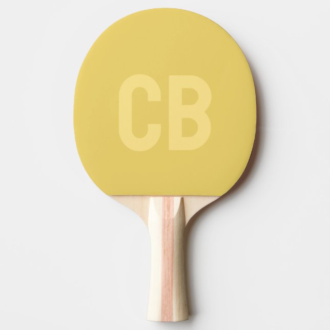 Trend Color Soft Yellow Ping Pong Paddle (Front)