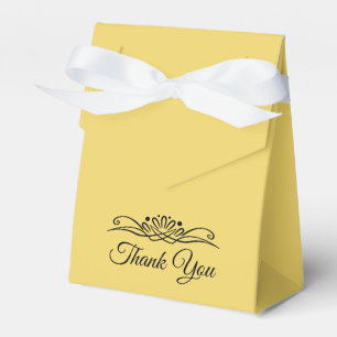 Trend Color Soft Yellow Thank You Favor Box