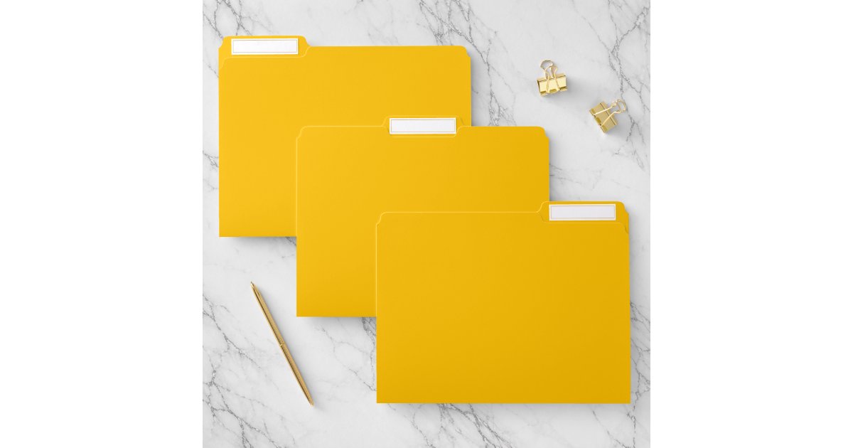 File Folder Yellow Color Trend Color - Sunburst Yellow File Folder | Zazzle