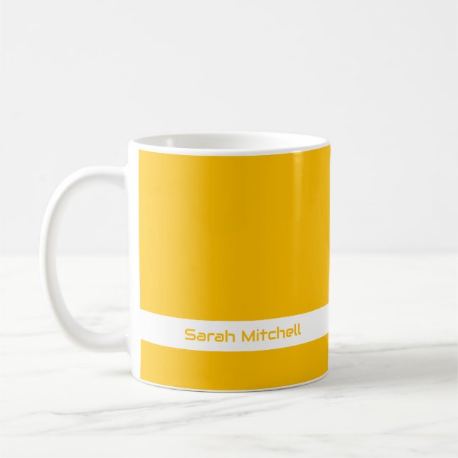 Trend Color - Sunburst Yellow Name Mug (Left)