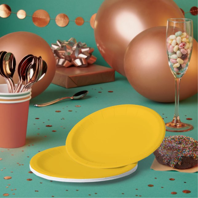 Trend Color - Sunburst Yellow Paper Plates (Multi)