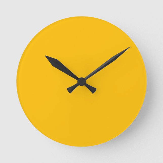 Trend Color - Sunburst Yellow Round Clock (Front)