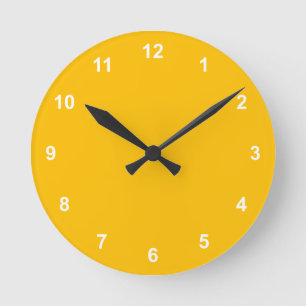 Trend Color - Sunburst Yellow Round Clock  Numbers