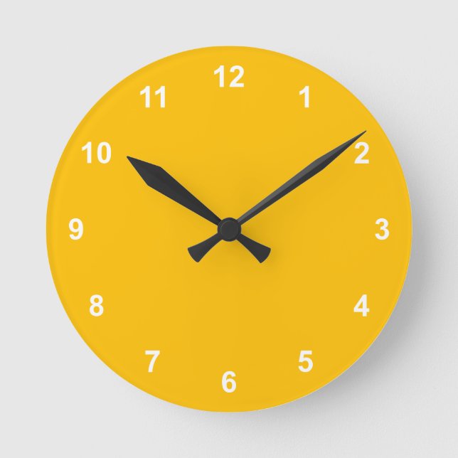 Trend Color - Sunburst Yellow Round Clock  Numbers (Front)