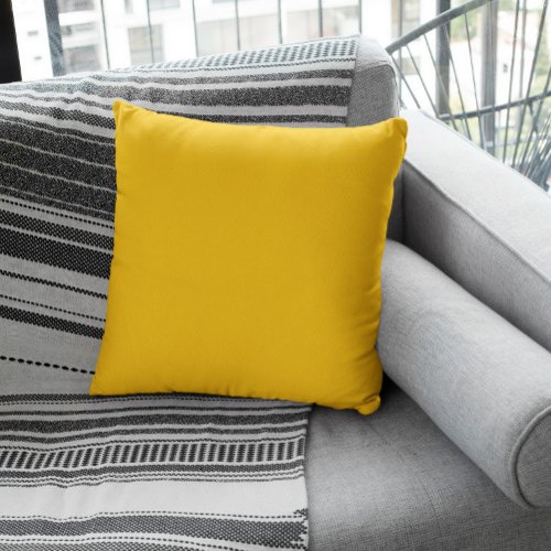 Trend Color _ Sunburst Yellow Throw Pillow