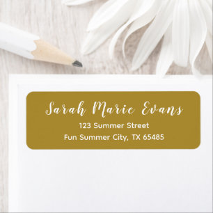 Trend Color - Sunny Olive Return Address Labels