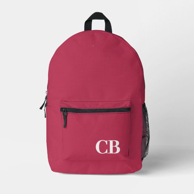 Trend Color Vibrant Magenta Monogram Backpack (Front)