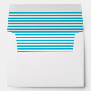 Trend Color - Vivid Cyan - Small Stripes Envelope