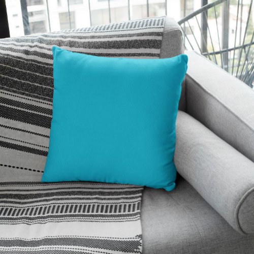 Trend Color _ Vivid Cyan Throw Pillow