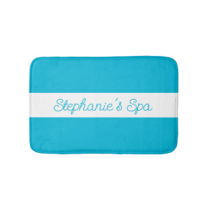 Trend Color - Vivid Cyan White Spa Bath Mat