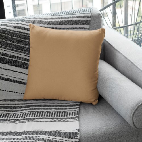 Trend Color _ Warm Beige Throw Pillow