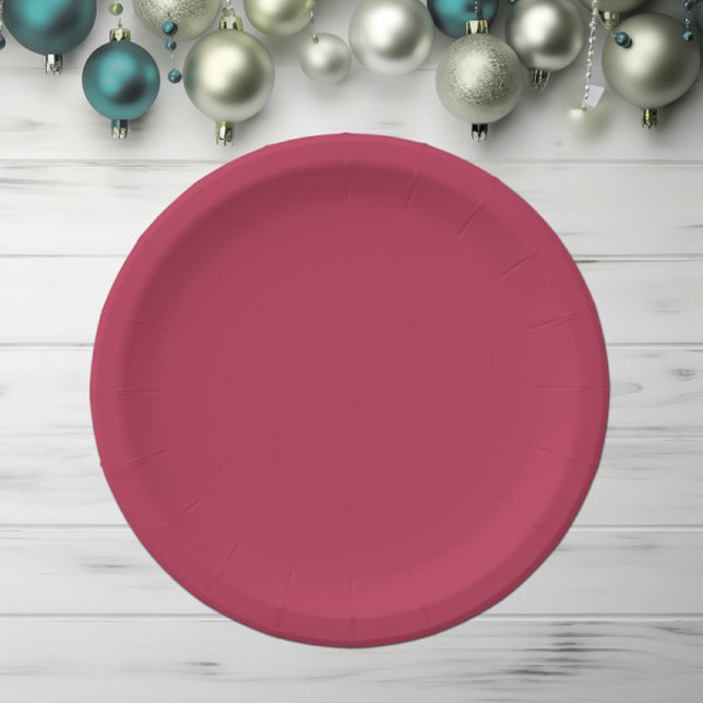Trend Color Warm Pink Paper Plates (Creator Uploaded)