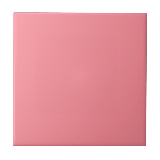 Trend Color - Watermelon Pink Deco Ceramic Tile (Front)