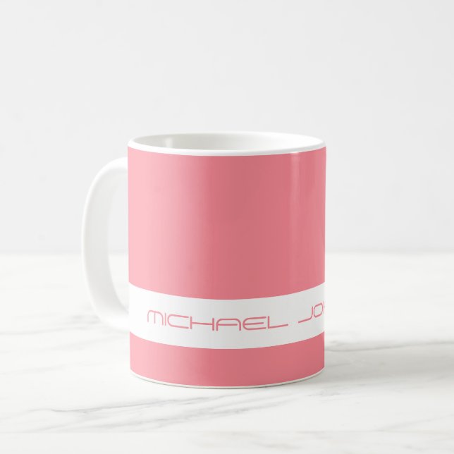 Trend Color Watermelon Pink - Futuristic Name Mug (Front Left)