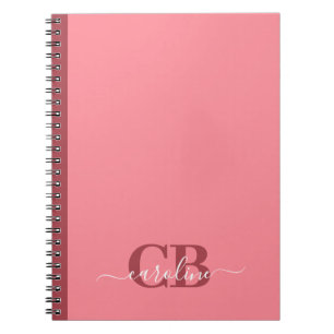Trend Color - Watermelon Pink Script Notebook