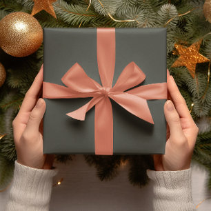 Trend Colors - Dark Forest Gray - Solid Roll Wrapping Paper