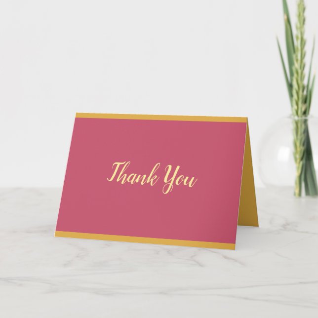 Trend Colors Hand Script Thank You Text Template (Front)