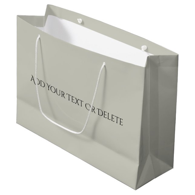 Trend Colors - Light Silver Gray Large Gift Bag (Front Angled)